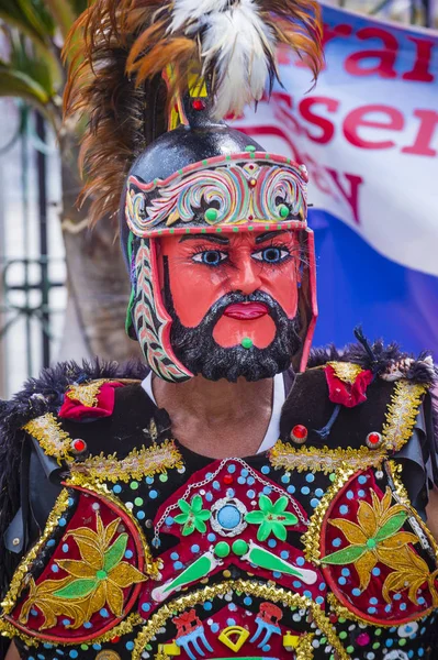 Boac, Filipinler - 30 Mart: Katılımcı Boac Marinduque adası Filipinler Moriones Festivali. Anualy kutsal hafta düzenlenen Moriones Festivali 