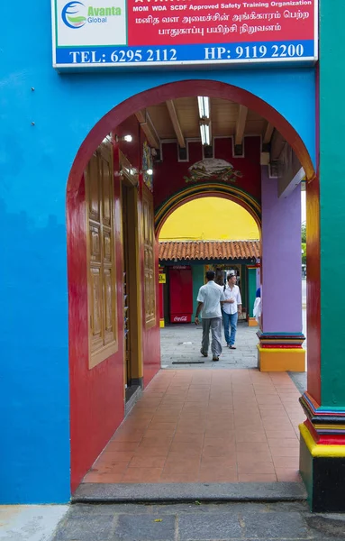 Singapur Febrero Detalles Coloridos Edificio Little India Singapur Febrero 2018 —  Fotos de Stock