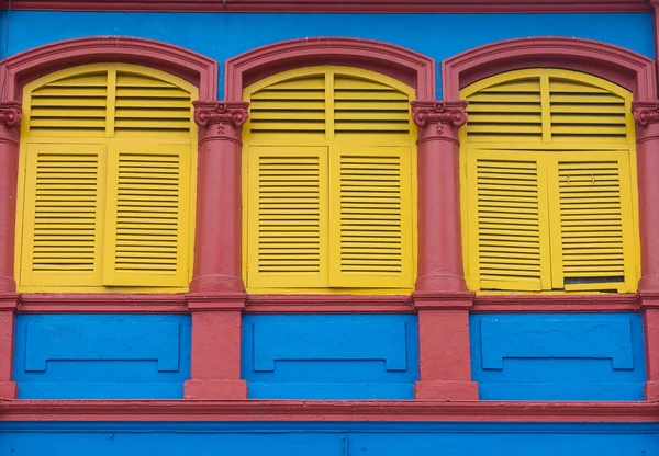 Singapur Febrero Detalles Coloridos Edificio Little India Singapur Febrero 2018 —  Fotos de Stock