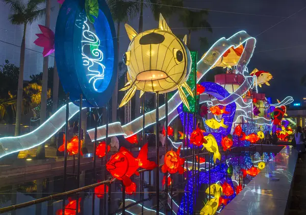 Hong Kong, Mart 05: Hong Kong bahar fener sergi 05 Mart 2018. Yıllık fener sergi Hong Kong ay yeni yıl şenlikleri bir parçasıdır