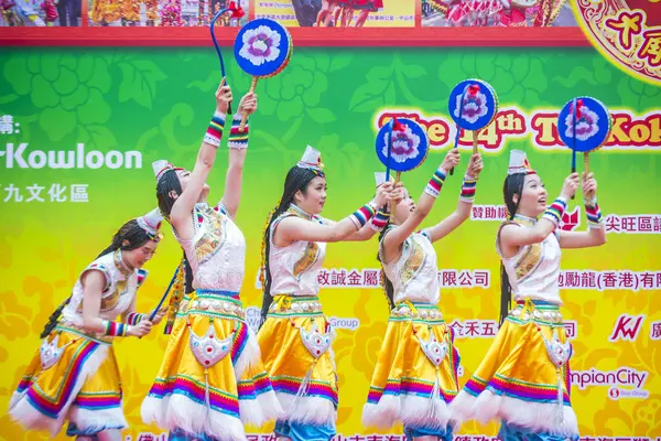 Hong Kong März Teilnehmer Der Tai Kok Tsui Tempel Messe — Stockfoto