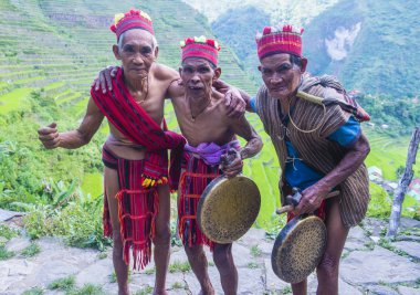 Banaue, Filipinler - Mayıs 02: Banaue 02 Mayıs 2018 Filipinler azınlıkta Ifugao insanlardan. Kuzey Filipinler dağların çoğunlukla canlı Ifugao azınlık