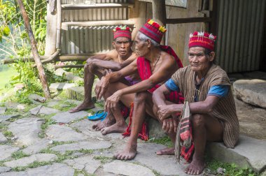 Banaue, Filipinler - Mayıs 02: Banaue 02 Mayıs 2018 Filipinler azınlıkta Ifugao insanlardan. Kuzey Filipinler dağların çoğunlukla canlı Ifugao azınlık