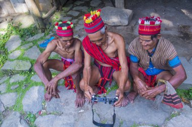 Banaue, Filipinler - Mayıs 02: Banaue 02 Mayıs 2018 Filipinler azınlıkta Ifugao insanlardan. Kuzey Filipinler dağların çoğunlukla canlı Ifugao azınlık