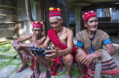 Banaue, Filipinler - Mayıs 02: Banaue 02 Mayıs 2018 Filipinler azınlıkta Ifugao insanlardan. Kuzey Filipinler dağların çoğunlukla canlı Ifugao azınlık