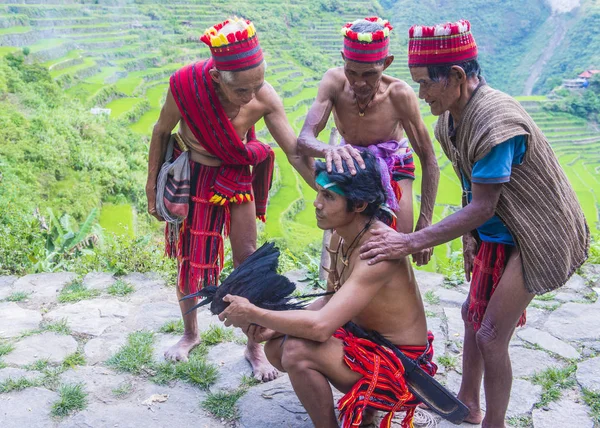 Banaue, Filipinler - Mayıs 02: Banaue 02 Mayıs 2018 Filipinler azınlıkta Ifugao insanlardan. Kuzey Filipinler dağların çoğunlukla canlı Ifugao azınlık