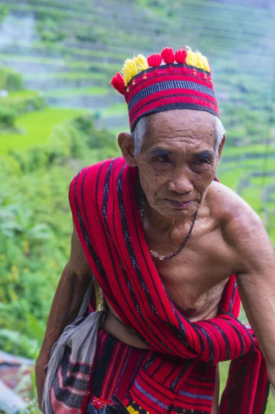 Banaue Filippijnen Mei Portret Van Een Man Van Ifugao Minderheid — Stockfoto