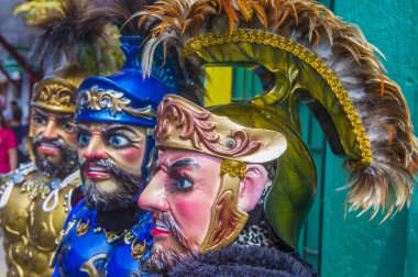 Boac, Filipinler - 30 Mart: Katılımcılar Boac Marinduque Moriones Festivali Türkiye ada. Anualy kutsal hafta düzenlenen Moriones Festivali 