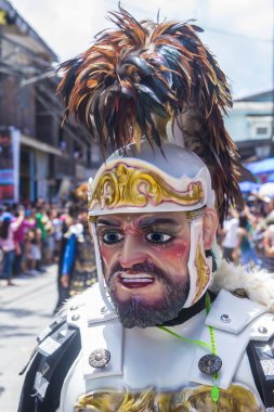 Boac, Filipinler - 30 Mart: Katılımcı Boac Marinduque adası Filipinler Moriones Festivali. Anualy kutsal hafta düzenlenen Moriones Festivali 