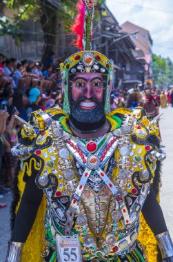 Boac, Filipinler - 30 Mart: Katılımcı Boac Marinduque adası Filipinler Moriones Festivali. Anualy kutsal hafta düzenlenen Moriones Festivali 