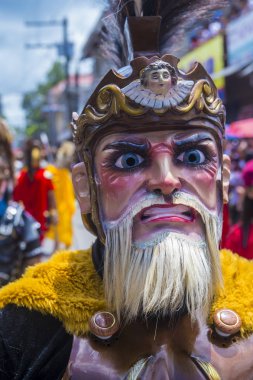 Boac, Filipinler - 30 Mart: Katılımcı Boac Marinduque adası Filipinler Moriones Festivali. Anualy kutsal hafta düzenlenen Moriones Festivali 