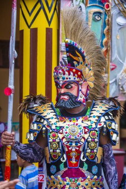 Boac, Filipinler - 30 Mart: Katılımcı Boac Marinduque adası Filipinler Moriones Festivali. Anualy kutsal hafta düzenlenen Moriones Festivali 