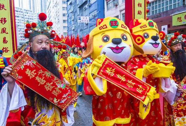 2018 日に香港で公正な のコック泰ツイ寺の参加者 寺フェアで毎年開催される中国の文化的なイベントは します — ストック写真