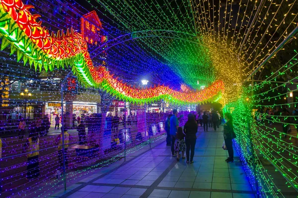 Tchaj Pej Únor Čínský Nový Rok Dekorace Longshan Chrámu Tchaj — Stock fotografie