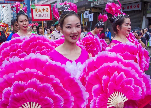 2018 日に香港で公正な のコック泰ツイ寺の参加者 寺フェアで毎年開催される中国の文化的なイベントは します — ストック写真