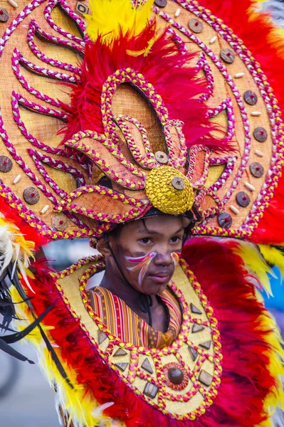 Iloilo Filipíny Jan Účastník Festivalu Dinagyang Iloilo Filipíny Ledna 2018 — Stock fotografie