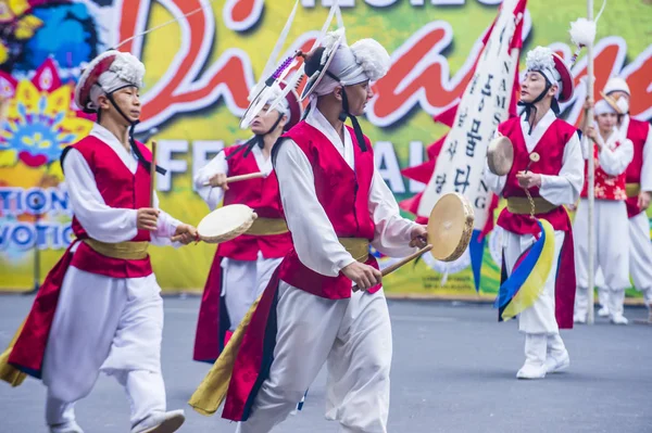 Iloilo Filipinas Ene Bailarines Coreanos Festival Dinagyang Iloilo Filipinas Enero — Foto de Stock