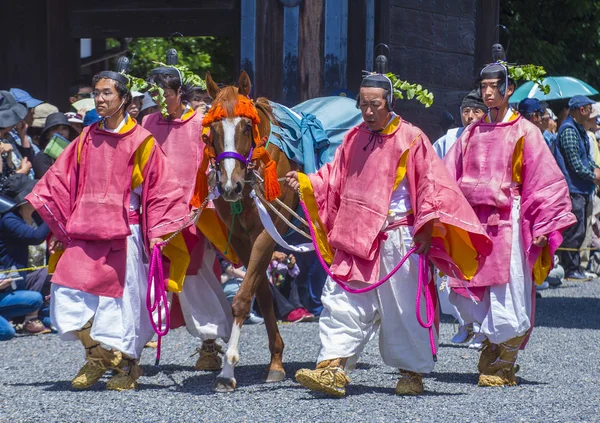 Kyoto May Participants Aoi Matsuri Kyoto Japan May 2018 Aoi — Stock Photo, Image