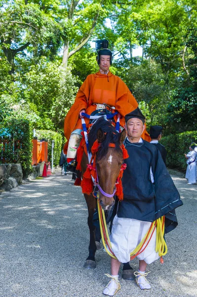 Kyoto Maj Deltagarna Aoi Matsuri Kyoto Japan Maj 2018 Aoi — Stockfoto