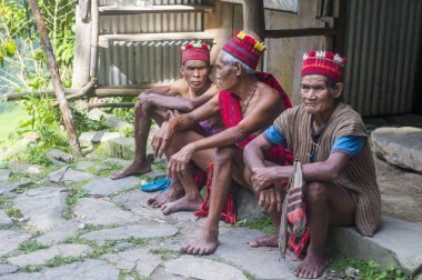 Banaue, Filipinler - Mayıs 02: Banaue 02 Mayıs 2018 Filipinler azınlıkta Ifugao insanlardan. Kuzey Filipinler dağların çoğunlukla canlı Ifugao azınlık