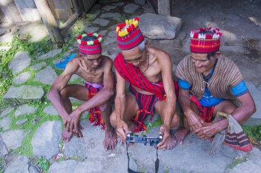 Banaue, Filipinler - Mayıs 02: Banaue 02 Mayıs 2018 Filipinler azınlıkta Ifugao insanlardan. Kuzey Filipinler dağların çoğunlukla canlı Ifugao azınlık