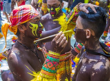 Manila, Filipinler - 27 Nisan: Aliwan fiesta üzerinde 27 Nisan 2018 Manila Filipinler katılımcılar. Aliwan Fiesta farklı kültürel festivaller Filipinler toplar yıllık bir olaydır