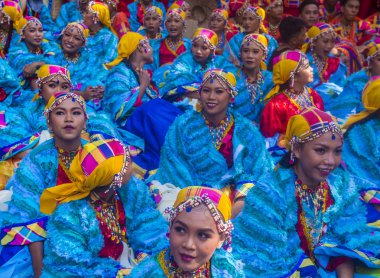 Manila, Filipinler - 27 Nisan: Aliwan fiesta üzerinde 27 Nisan 2018 Manila Filipinler katılımcılar. Aliwan Fiesta farklı kültürel festivaller Filipinler toplar yıllık bir olaydır