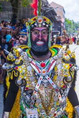 Boac, Filipinler - 30 Mart: Katılımcı Boac Marinduque adası Filipinler Moriones Festivali. Anualy kutsal hafta düzenlenen Moriones Festivali 