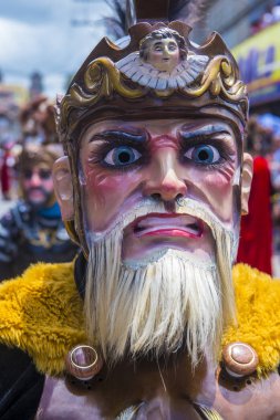 Boac, Filipinler - 30 Mart: Katılımcı Boac Marinduque adası Filipinler Moriones Festivali. Anualy kutsal hafta düzenlenen Moriones Festivali 