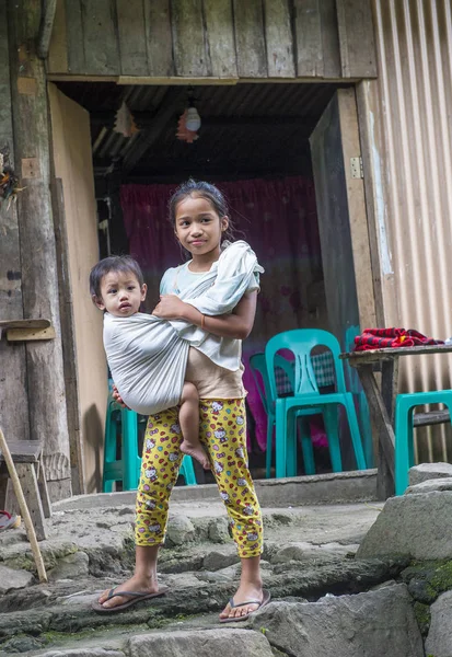 Banaue Filippijnen Mei Kinderen Van Ifugao Minderheid Banaue Filippijnen Mei — Stockfoto