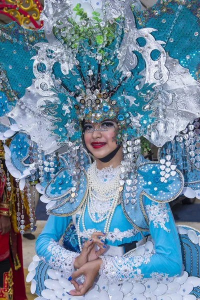 Сингапур Feb Участник Парада Чингей Сингапуре Февраля 2018 Года Чингай — стоковое фото
