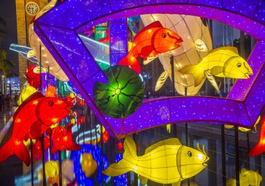 Hong Kong, Mart 05: Hong Kong bahar fener sergi 05 Mart 2018. Yıllık fener sergi Hong Kong ay yeni yıl şenlikleri bir parçasıdır