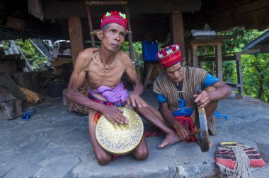 Banaue, Filipinler - Mayıs 02: Banaue 02 Mayıs 2018 Filipinler azınlıkta Ifugao insanlardan. Kuzey Filipinler dağların çoğunlukla canlı Ifugao azınlık