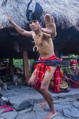 Banaue, Filipinler - Mayıs 02: Banaue 02 Mayıs 2018 Filipinler azınlıkta Ifugao insanlardan. Kuzey Filipinler dağların çoğunlukla canlı Ifugao azınlık