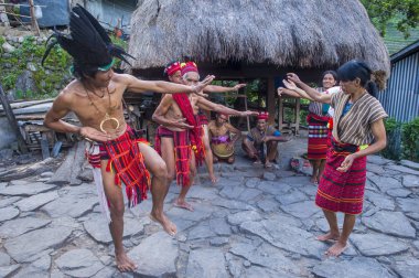 Banaue, Filipinler - Mayıs 02: Banaue 02 Mayıs 2018 Filipinler azınlıkta Ifugao insanlardan. Kuzey Filipinler dağların çoğunlukla canlı Ifugao azınlık
