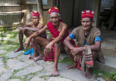Banaue, Filipinler - Mayıs 02: Banaue 02 Mayıs 2018 Filipinler azınlıkta Ifugao insanlardan. Kuzey Filipinler dağların çoğunlukla canlı Ifugao azınlık
