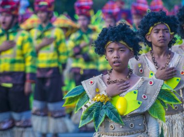 Manila, Filipinler - 27 Nisan: Aliwan fiesta üzerinde 27 Nisan 2018 Manila Filipinler katılımcılar. Aliwan Fiesta farklı kültürel festivaller Filipinler toplar yıllık bir olaydır