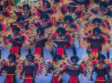 Manila, Filipinler - 27 Nisan: Aliwan fiesta üzerinde 27 Nisan 2018 Manila Filipinler katılımcılar. Aliwan Fiesta farklı kültürel festivaller Filipinler toplar yıllık bir olaydır