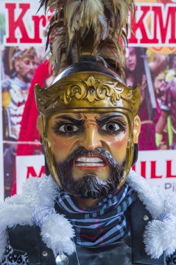 Boac, Filipinler - 30 Mart: Katılımcı Boac Marinduque adası Filipinler Moriones Festivali. Anualy kutsal hafta düzenlenen Moriones Festivali 