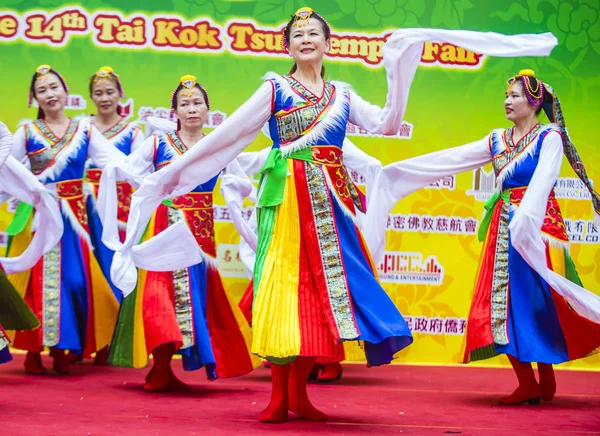 Hong Kong März Teilnehmer Der Tai Kok Tsui Tempel Messe — Stockfoto