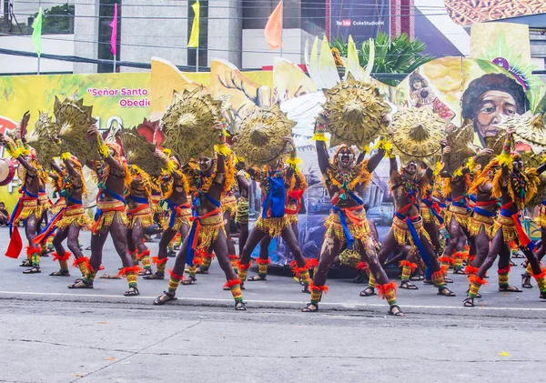 Iloilo Philippines Jan Participantes Festival Dinagyang Iloilo Filipinas Janeiro 2018 — Fotografia de Stock