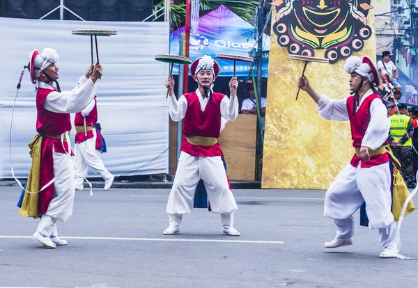 Iloilo Philippines Jan Dançarinos Coreanos Festival Dinagyang Iloilo Filipinas Janeiro — Fotografia de Stock