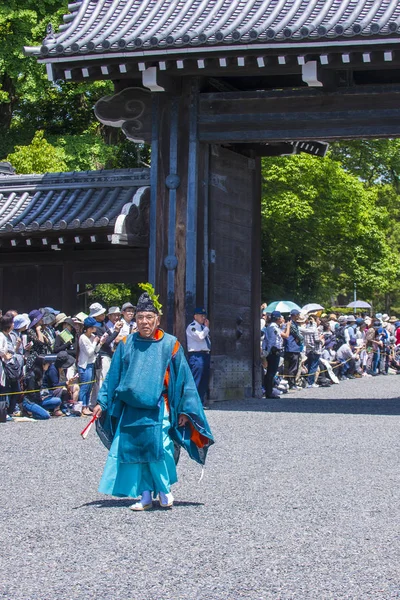 Kyoto Mayo Participantes Aoi Matsuri Kyoto Japón Mayo 2018 Aoi —  Fotos de Stock