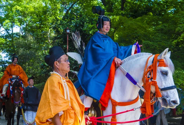 Kyoto Mayo Participantes Aoi Matsuri Kyoto Japón Mayo 2018 Aoi —  Fotos de Stock