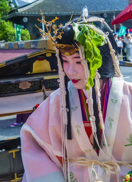 Kyoto May Participant Aoi Matsuri Kyoto Japan May 2018 Aoi — Stock Photo, Image