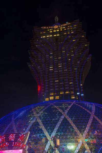 Macau März Das Äußere Des Lisboa Hotel Casino März 2018 — Stockfoto
