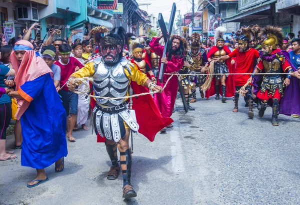 Tartó Fülöp Szigetek Március Marinduque Tartó Moriones Fesztivál Résztvevői Sziget — Stock Fotó