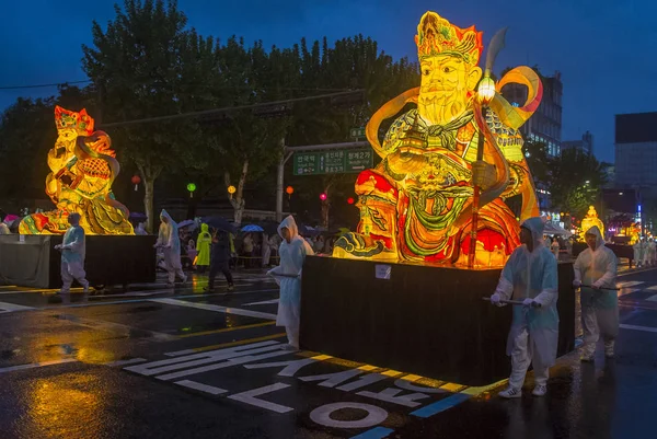 Seúl Mayo Participantes Desfile Durante Festival Linterna Loto Seúl Corea —  Fotos de Stock