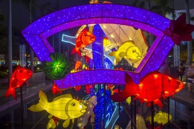 Hong Kong, Mart 05: Hong Kong bahar fener sergi 05 Mart 2018. Yıllık fener sergi Hong Kong ay yeni yıl şenlikleri bir parçasıdır