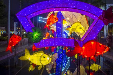 Hong Kong, Mart 05: Hong Kong bahar fener sergi 05 Mart 2018. Yıllık fener sergi Hong Kong ay yeni yıl şenlikleri bir parçasıdır